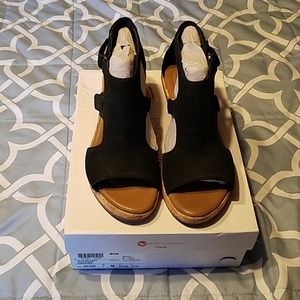 New Clark's Unstructured One Strap Wedge Sandal